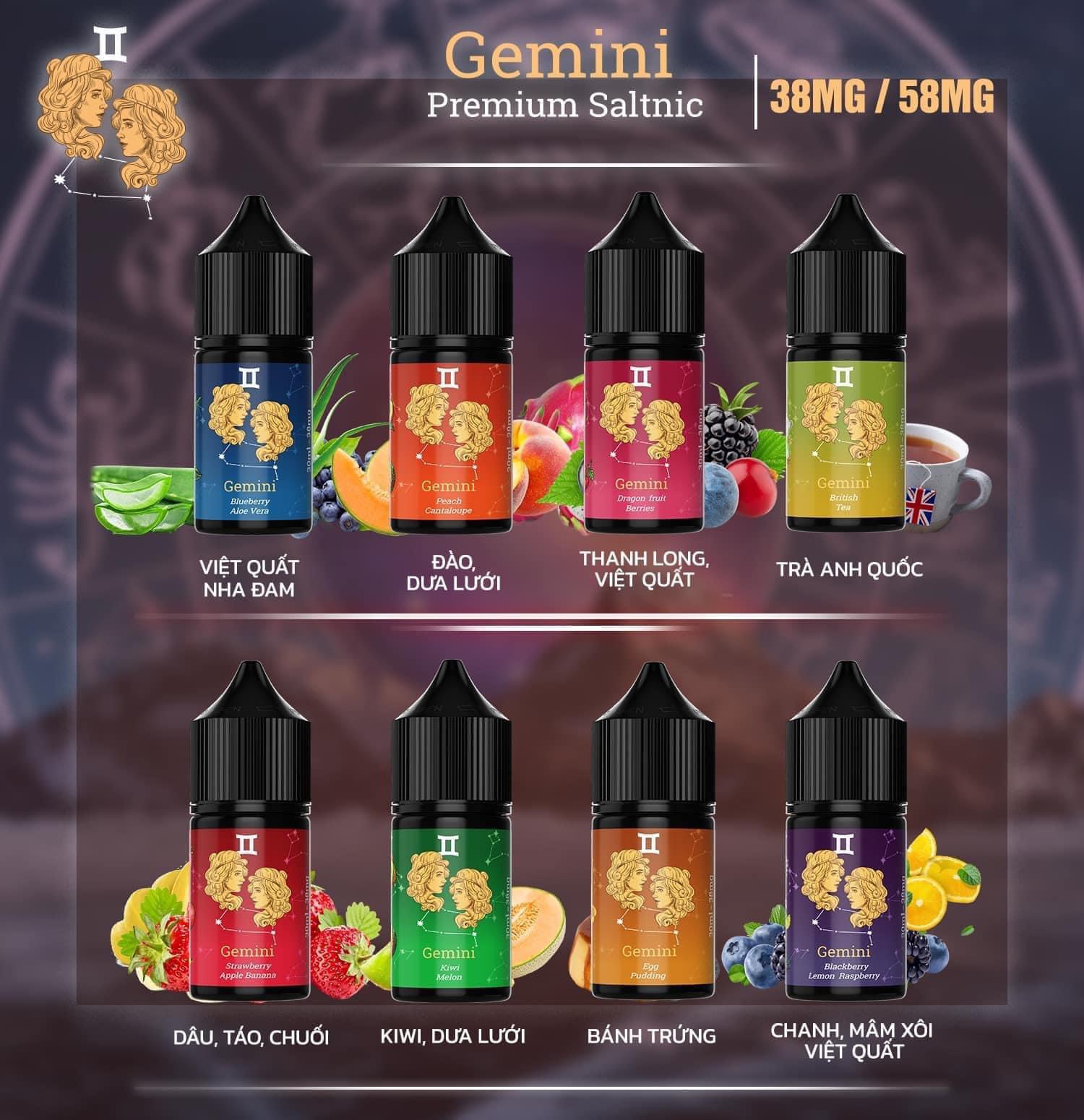 Tinh dầu Juice Gemini saltnic 